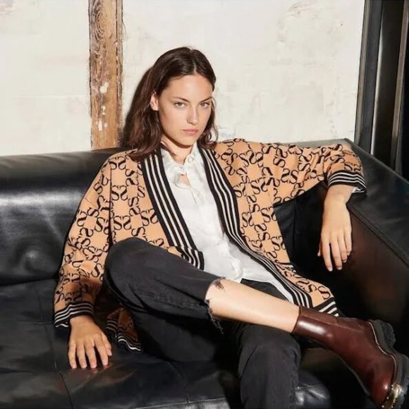 Sandro Reversible Oversized Cardigan 